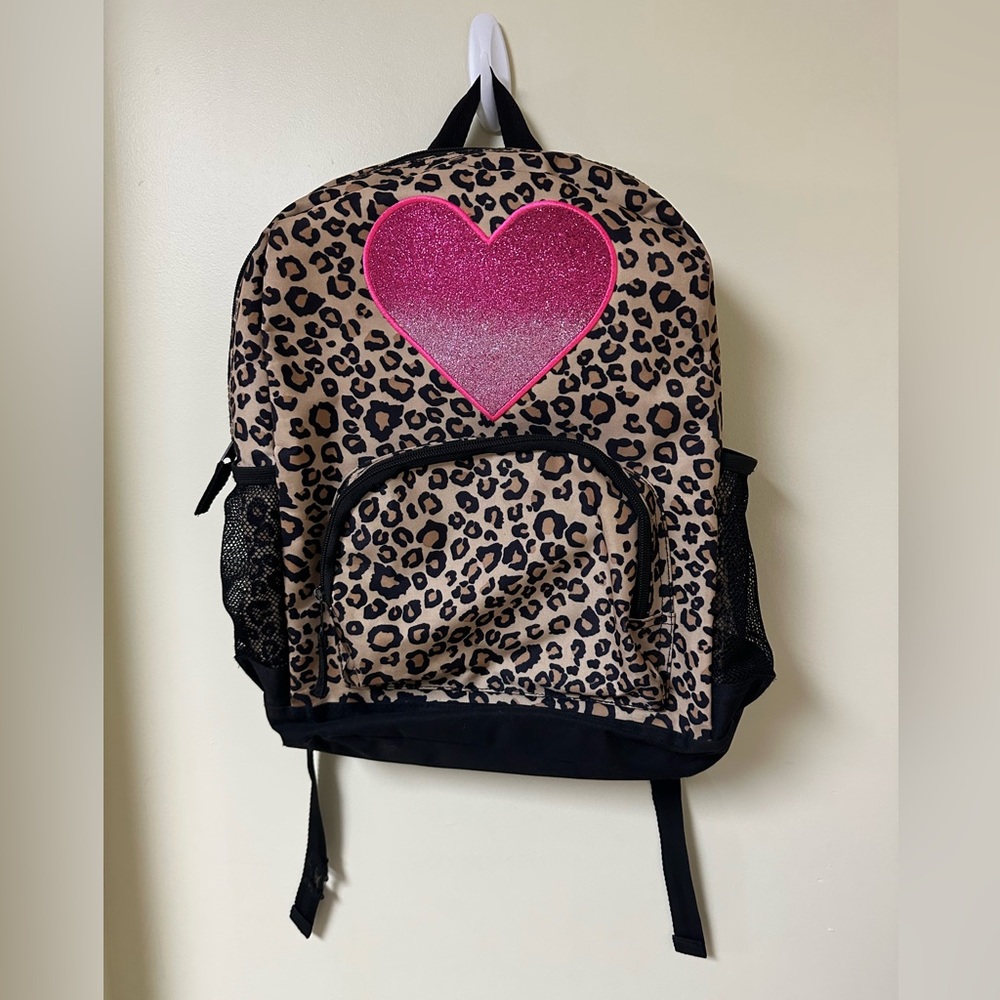 Leopard print backpack
